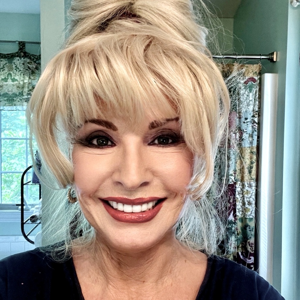 Cliphair Platinum blonde thick human hair bangs clip on with side pieces